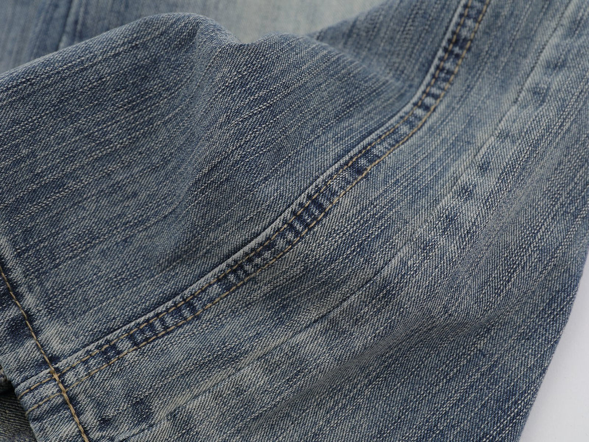 DAXUEN High-waisted wide-leg denim jeans in blue wash