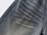 DAXUEN Wide-leg distressed denim pants