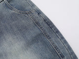 DAXUEN High-waisted wide-leg denim jeans in blue wash
