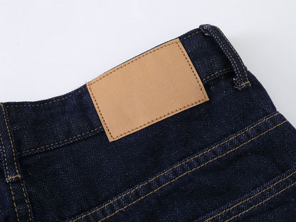 DAXUEN Wide-leg indigo blue jeans with contrast stitching