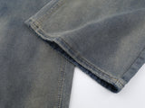 DAXUEN Wide-leg distressed denim pants