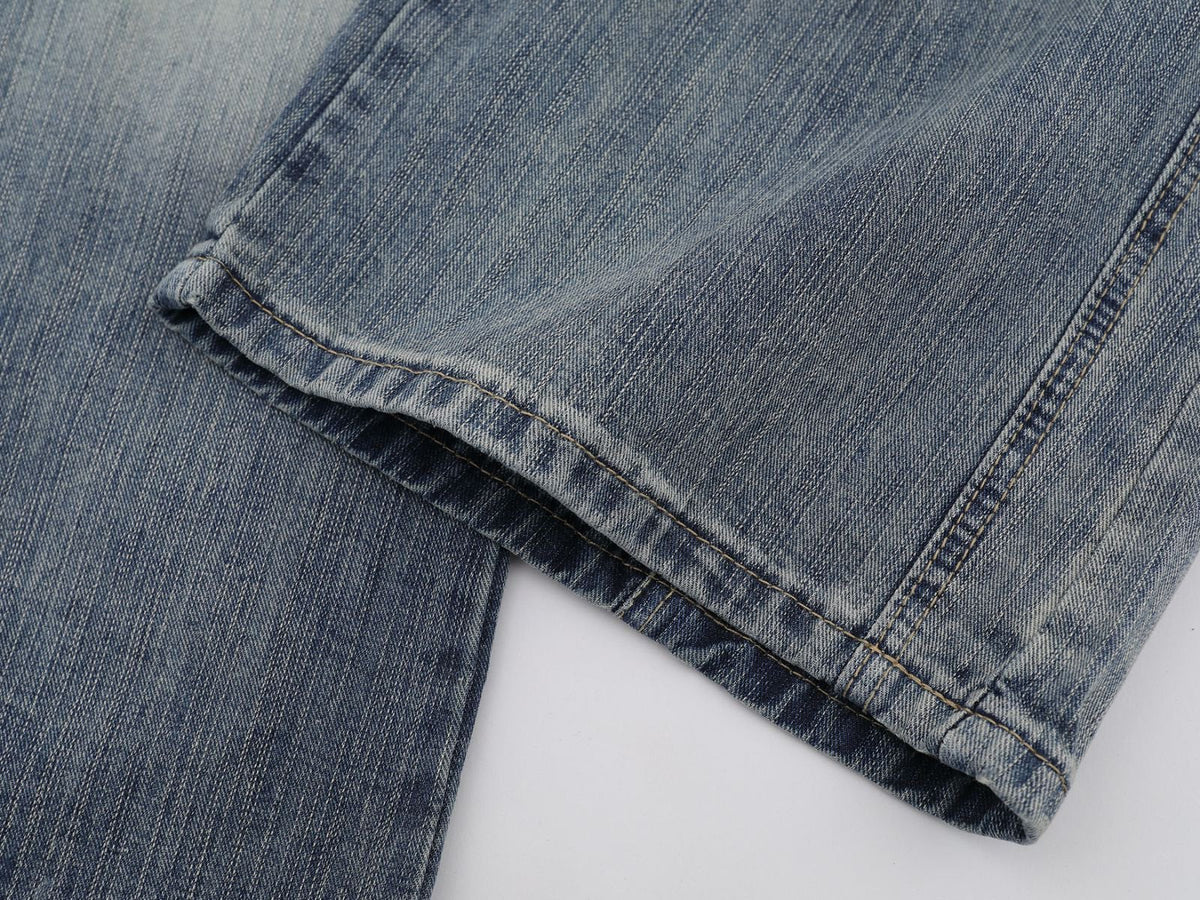 DAXUEN High-waisted wide-leg denim jeans in blue wash