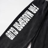 DAXUEN Distressed wide-leg sweatpants in black and grey