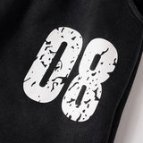 DAXUEN Distressed wide-leg sweatpants in black and grey