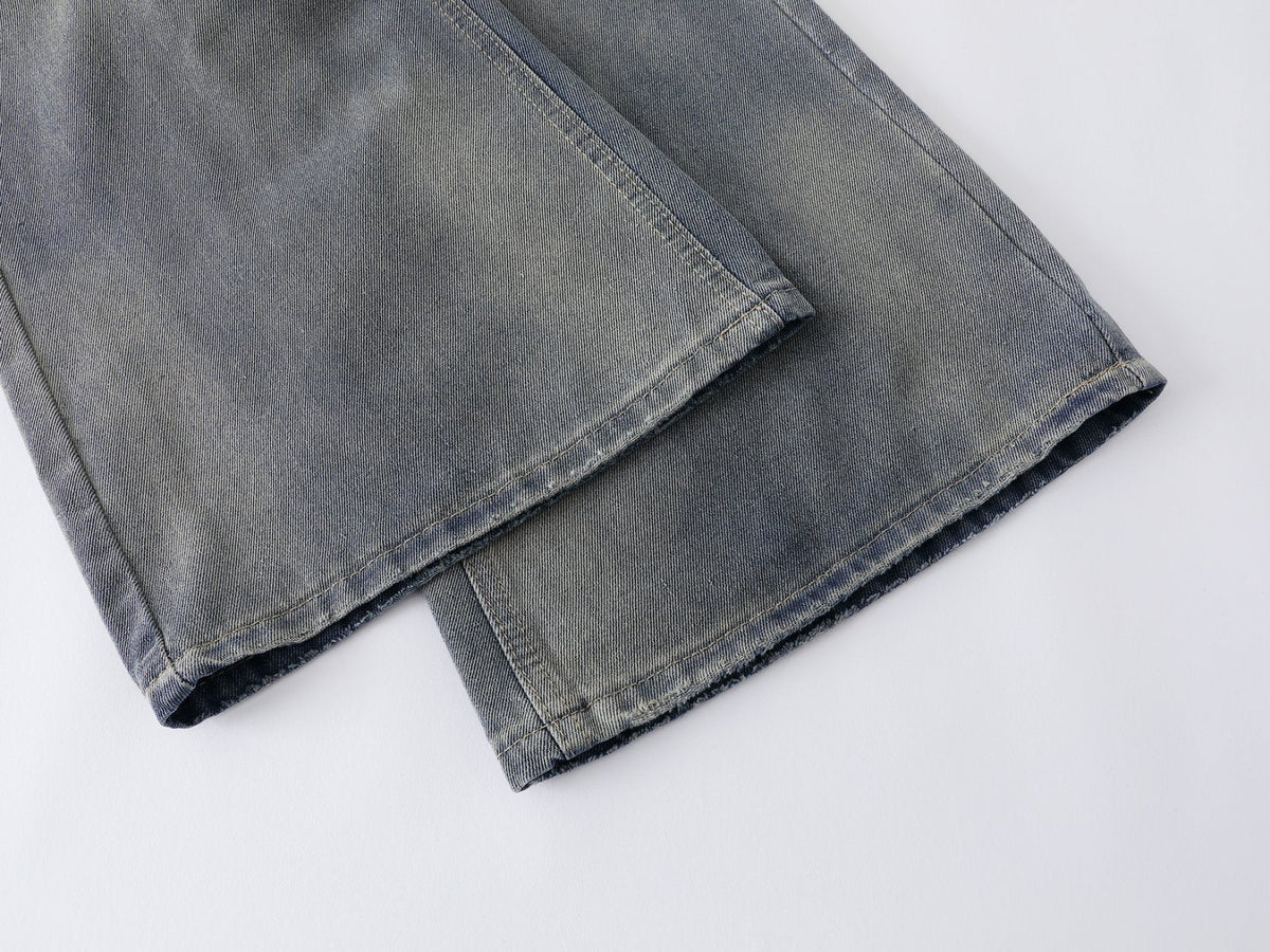 DAXUEN Wide-leg distressed denim pants