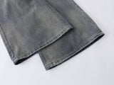 DAXUEN Wide-leg distressed denim pants
