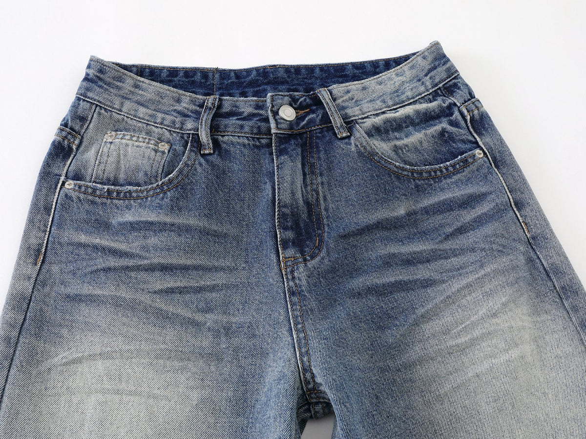 DAXUEN Wide-leg loose-fit denim jeans with high-rise waist