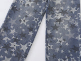 DAXUEN Wide-leg denim jeans with star print and distressed details
