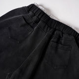 DAXUEN Distressed wide-leg sweatpants in black and grey