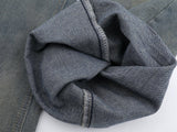 DAXUEN Wide-leg distressed denim pants