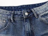 DAXUEN Wide-leg loose-fit denim jeans with high-rise waist