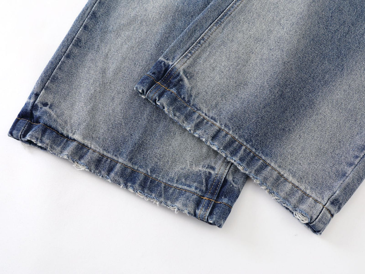 DAXUEN Wide-leg loose-fit denim jeans with high-rise waist