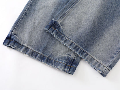DAXUEN Wide-leg loose-fit denim jeans with high-rise waist