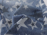 DAXUEN Wide-leg denim jeans with star print and distressed details