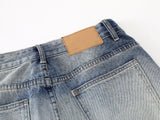 DAXUEN Wide-leg loose-fit denim jeans with high-rise waist