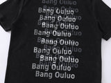 DAXUEN Black and blue Bang Ouluo graphic short-sleeved T-shirt