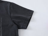 DAXUEN Distressed graphic t-shirt with raw edges