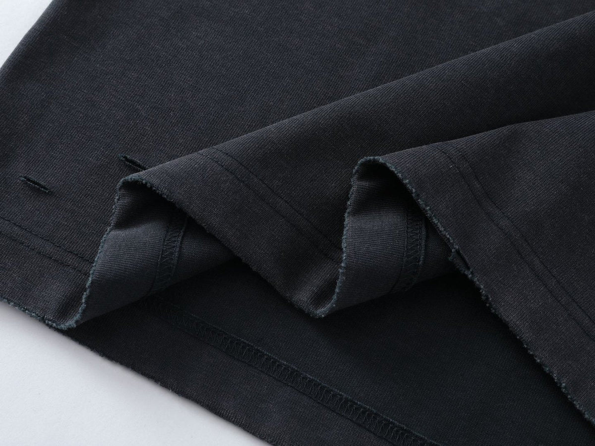 DAXUEN Distressed graphic t-shirt with raw edges