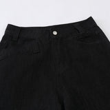 DAXUEN High-waisted black wide-leg jeans