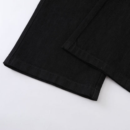 DAXUEN High-waisted black wide-leg jeans