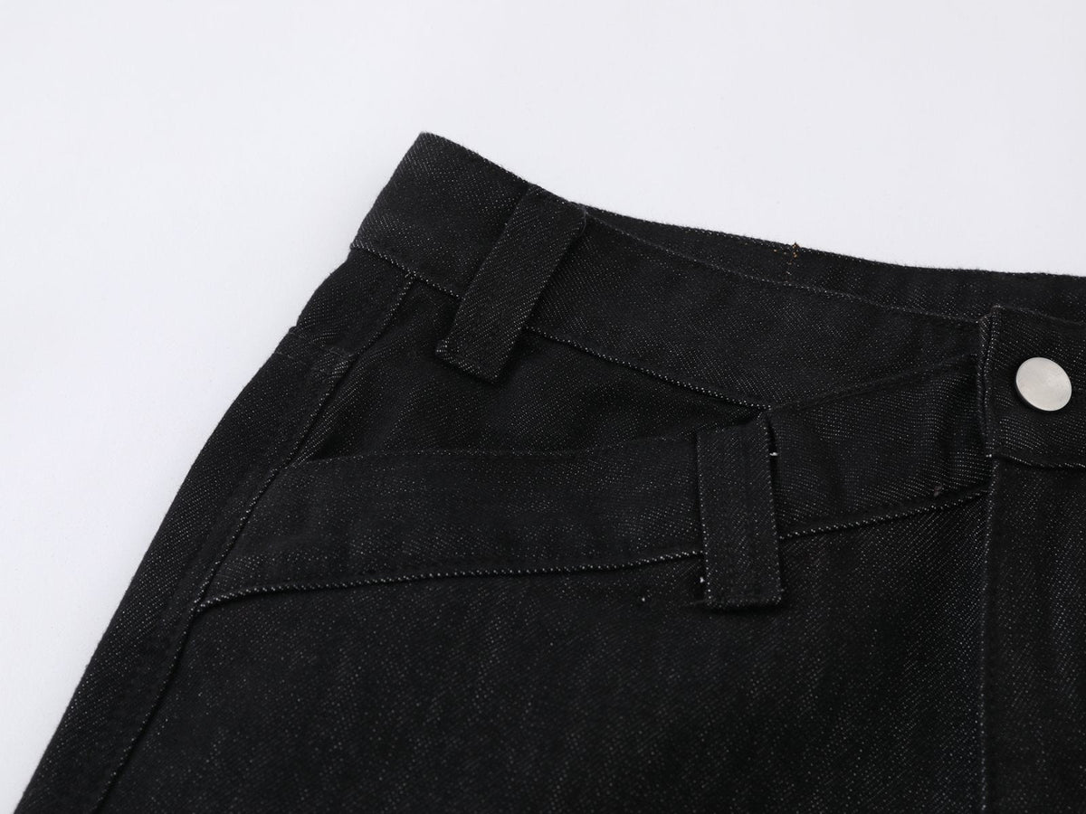 DAXUEN High-waisted black wide-leg jeans
