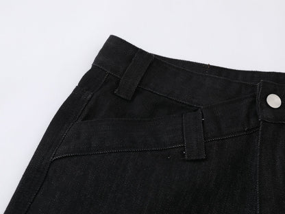 DAXUEN High-waisted black wide-leg jeans