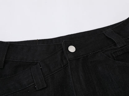 DAXUEN High-waisted black wide-leg jeans