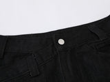 DAXUEN High-waisted black wide-leg jeans