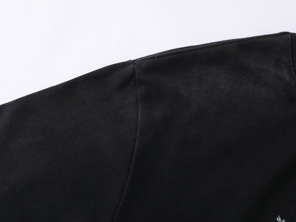 DAXUEN Distressed oversized crew-neck t-shirt with graphic prints