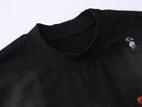 DAXUEN Gothic distressed oversized short-sleeved t-shirt