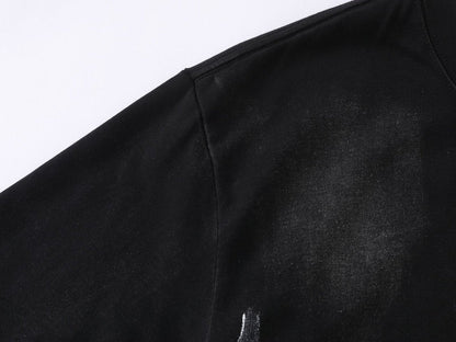 DAXUEN Gothic distressed oversized short-sleeved t-shirt