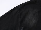 DAXUEN Gothic distressed oversized short-sleeved t-shirt
