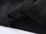 DAXUEN Gothic distressed oversized short-sleeved t-shirt