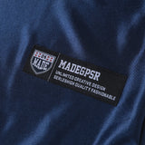 DAXUEN Oversized sports jersey t-shirt in navy blue and light blue