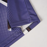 DAXUEN Purple short-sleeved graphic T-shirt with unique design