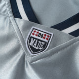 DAXUEN Oversized sports jersey t-shirt in navy blue and light blue
