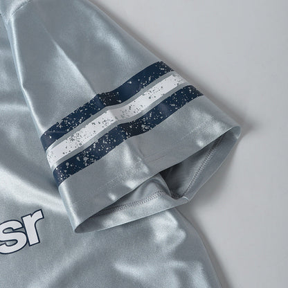 DAXUEN Oversized sports jersey t-shirt in navy blue and light blue