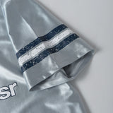 DAXUEN Oversized sports jersey t-shirt in navy blue and light blue