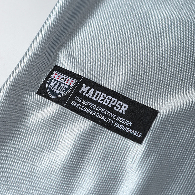 DAXUEN Oversized sports jersey t-shirt in navy blue and light blue