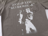 DAXUEN Distressed graphic T-shirt with raw-cut edges