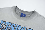 DAXUEN Skeletal graphic crewneck t-shirt with vintage finish