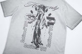 DAXUEN Oversized t-shirt with graphic print and acid-wash finish