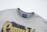 DAXUEN Oversized short-sleeve t-shirt with skull graphic