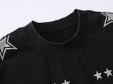 DAXUEN Oversized short-sleeved T-shirt with star graphics