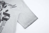 DAXUEN Oversized t-shirt with graphic print and acid-wash finish