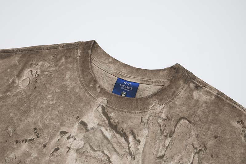 DAXUEN Distressed tie-dye oversized t-shirt