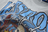 DAXUEN Skeletal graphic crewneck t-shirt with vintage finish