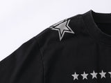 DAXUEN Oversized short-sleeved T-shirt with star graphics