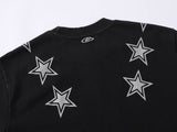 DAXUEN Oversized short-sleeved T-shirt with star graphics