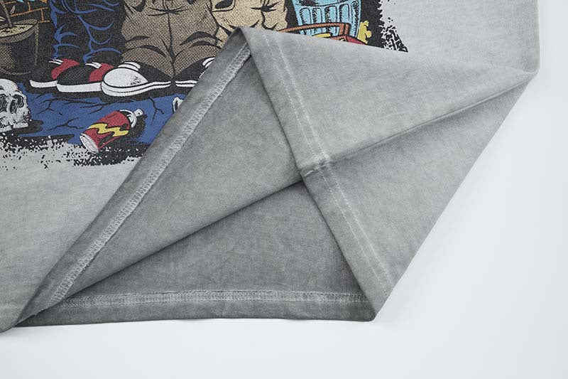 DAXUEN Oversized short-sleeve t-shirt with skull graphic